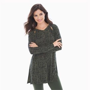 Soma Green Side Slit Tunic Radiant Texture XS
